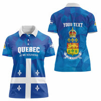 Personalized Canada Quebec Province Women Polo Shirt Je Me Souviens
