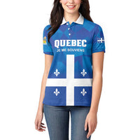 Personalized Canada Quebec Province Women Polo Shirt Je Me Souviens