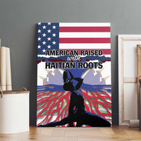 Haiti Heritage Month 2025 Canvas Wall Art American Raised With Haitian Roots