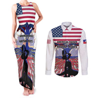Haiti Heritage Month 2025 Couples Matching Tank Maxi Dress and Long Sleeve Button Shirt American Raised With Haitian Roots