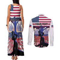 Haiti Heritage Month 2025 Couples Matching Tank Maxi Dress and Long Sleeve Button Shirt American Raised With Haitian Roots