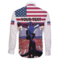 Haiti Heritage Month 2025 Family Matching Long Sleeve Bodycon Dress and Hawaiian Shirt American Raised With Haitian Roots