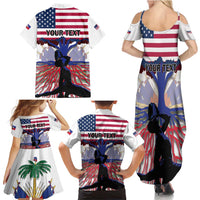 Haiti Heritage Month 2025 Family Matching Summer Maxi Dress and Hawaiian Shirt American Raised With Haitian Roots