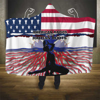 Haiti Heritage Month 2025 Hooded Blanket American Raised With Haitian Roots