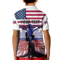 Haiti Heritage Month 2025 Kid Polo Shirt American Raised With Haitian Roots