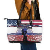 Haiti Heritage Month 2025 Leather Tote Bag American Raised With Haitian Roots