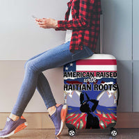 Haiti Heritage Month 2025 Luggage Cover American Raised With Haitian Roots