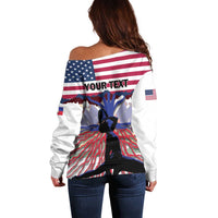 Haiti Heritage Month 2025 Off Shoulder Sweater American Raised With Haitian Roots