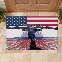 Haiti Heritage Month 2025 Rubber Doormat American Raised With Haitian Roots