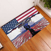 Haiti Heritage Month 2025 Rubber Doormat American Raised With Haitian Roots