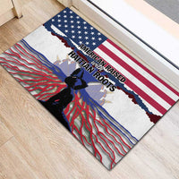 Haiti Heritage Month 2025 Rubber Doormat American Raised With Haitian Roots