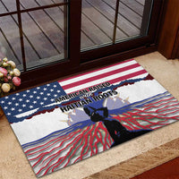 Haiti Heritage Month 2025 Rubber Doormat American Raised With Haitian Roots