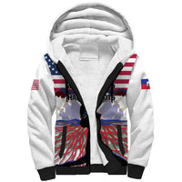 Haiti Heritage Month 2025 Sherpa Hoodie American Raised With Haitian Roots