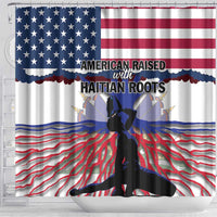 Haiti Heritage Month 2025 Shower Curtain American Raised With Haitian Roots
