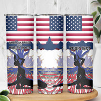 Haiti Heritage Month 2025 Skinny Tumbler American Raised With Haitian Roots