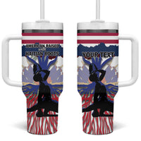Haiti Heritage Month 2025 Tumbler With Handle American Raised With Haitian Roots