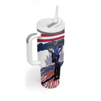 Haiti Heritage Month 2025 Tumbler With Handle American Raised With Haitian Roots