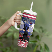 Haiti Heritage Month 2025 Tumbler With Handle American Raised With Haitian Roots