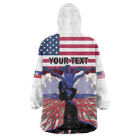 Haiti Heritage Month 2025 Wearable Blanket Hoodie American Raised With Haitian Roots