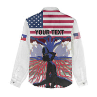 Haiti Heritage Month 2025 Women Casual Shirt American Raised With Haitian Roots