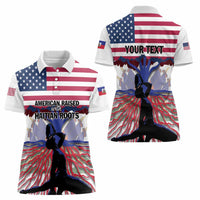 Haiti Heritage Month 2025 Women Polo Shirt American Raised With Haitian Roots