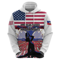 Haiti Heritage Month 2025 Zip Hoodie American Raised With Haitian Roots