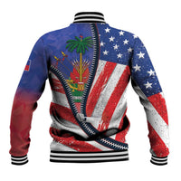 Haitian Americans Zipper Stylized Baseball Jacket Haiti Heritage Month 2025