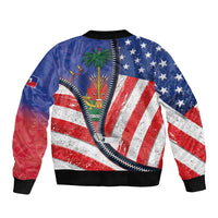 Haitian Americans Zipper Stylized Bomber Jacket Haiti Heritage Month 2025