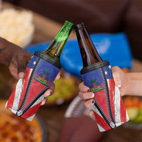 Haitian Americans Zipper Stylized 4 in 1 Can Cooler Tumbler Haiti Heritage Month 2025
