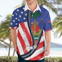 Haitian Americans Zipper Stylized Hawaiian Shirt Haiti Heritage Month 2025
