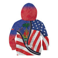 Haitian Americans Zipper Stylized Kid Hoodie Haiti Heritage Month 2025