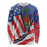 Haitian Americans Zipper Stylized Long Sleeve Shirt Haiti Heritage Month 2025