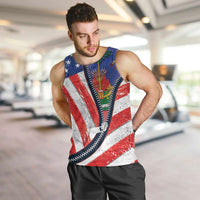 Haitian Americans Zipper Stylized Men Tank Top Haiti Heritage Month 2025
