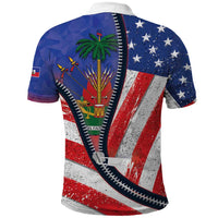 Haitian Americans Zipper Stylized Polo Shirt Haiti Heritage Month 2025