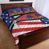 Haitian Americans Zipper Stylized Quilt Bed Set Haiti Heritage Month 2025