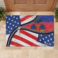 Haitian Americans Zipper Stylized Rubber Doormat Haiti Heritage Month 2025