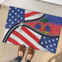 Haitian Americans Zipper Stylized Rubber Doormat Haiti Heritage Month 2025