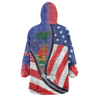 Haitian Americans Zipper Stylized Wearable Blanket Hoodie Haiti Heritage Month 2025