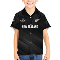 Custom New Zealand Cricket Family Matching Summer Maxi Dress and Hawaiian Shirt Aotearoa Black Cap Come On
