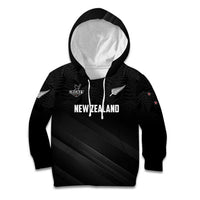 Custom New Zealand Cricket Kid Hoodie Aotearoa Black Cap Come On
