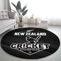 New Zealand Cricket Round Carpet Aotearoa Black Cap Come On