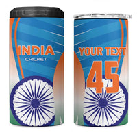 Custom India Cricket 4 in 1 Can Cooler Tumbler Men in Blue Champions 2025