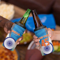 Custom India Cricket 4 in 1 Can Cooler Tumbler Men in Blue Champions 2025