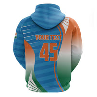 Custom India Cricket Hoodie Men in Blue Champions 2025