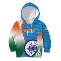 Custom India Cricket Kid Hoodie Men in Blue Champions 2025