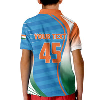 Custom India Cricket Kid Polo Shirt Men in Blue Champions 2025
