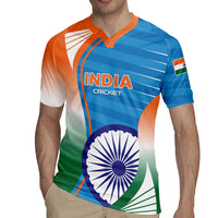 Custom India Cricket Rugby Jersey Men in Blue Champions 2025