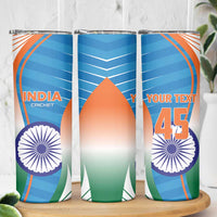 Custom India Cricket Skinny Tumbler Men in Blue Champions 2025