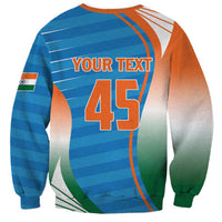 Custom India Cricket Sweatshirt Men in Blue Champions 2025