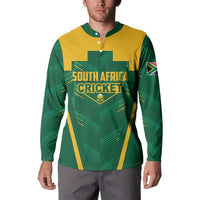 Custom South Africa Cricket Button Sweatshirt SA Protea Woza Nawe